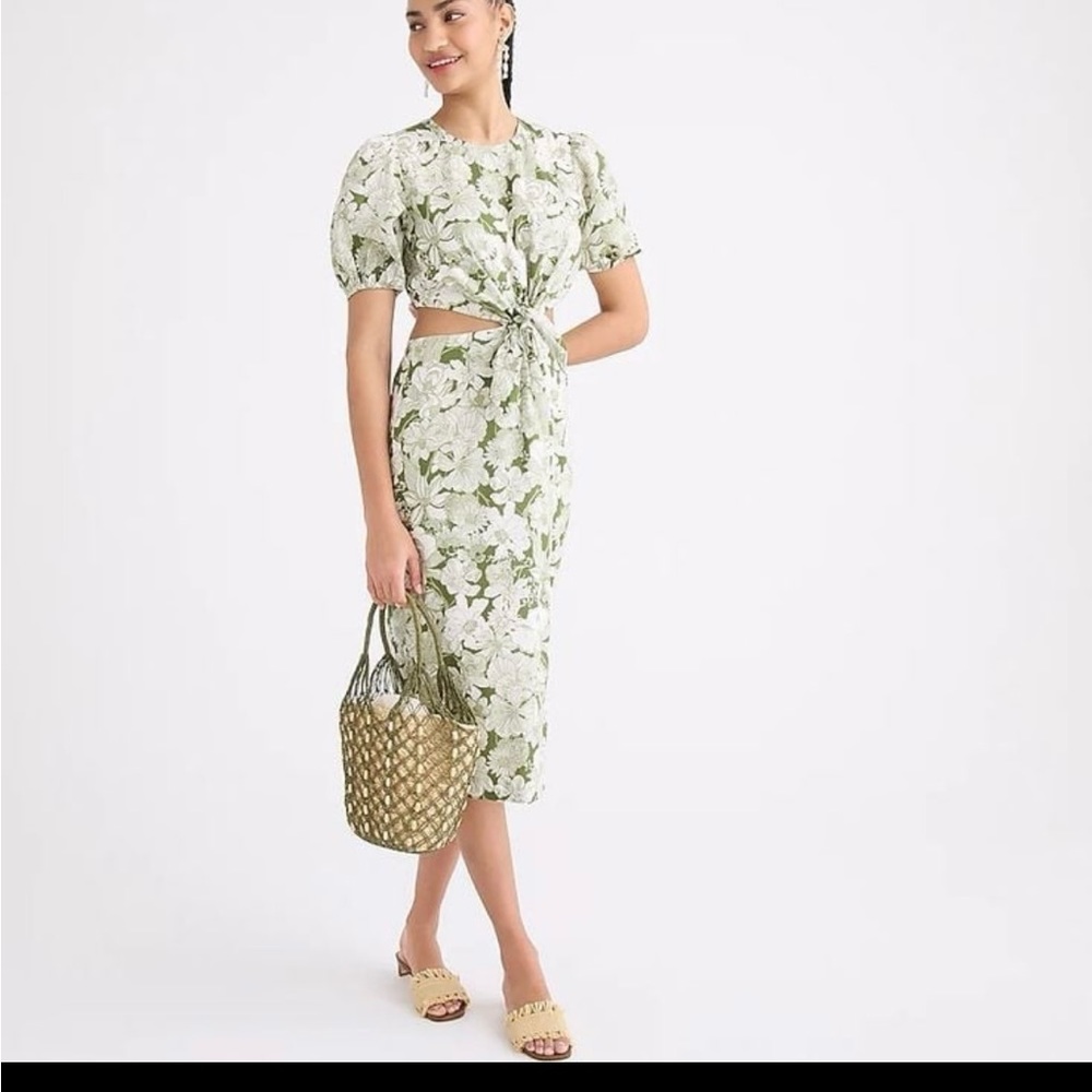J.Crew Cutout dress in Liberty Linear Floral fabric